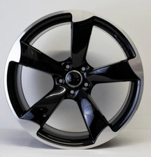 VW Golf Caddy Audi A3 A4 TT x4 18" Rotar 1 Style Alloys 8J 5X112 Black MF