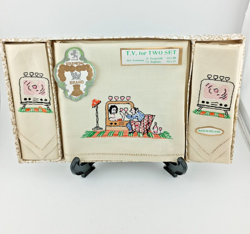 Vintage irish linen - irish, traycloth