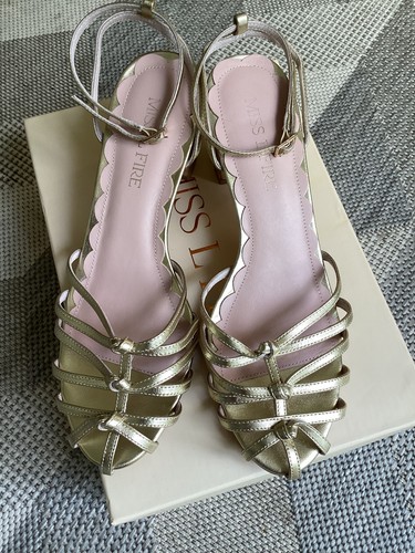 Miss fire lois gold heels - miss,