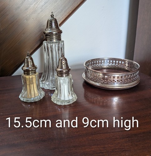 Vintage silver plate - silver, salt