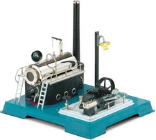 Wilesco D18 Stationary Steam Engine + Dynamo, Light & realistic Smoking Chimney