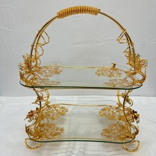 Golden Elegance 2-Tier Serving