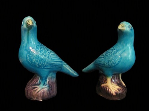 Pair antique pigeon dove - pair,