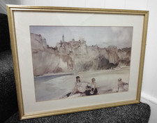 Sir William Russell Flint R A Gold Wood Frame Print The First Arrivals 20" x 16"