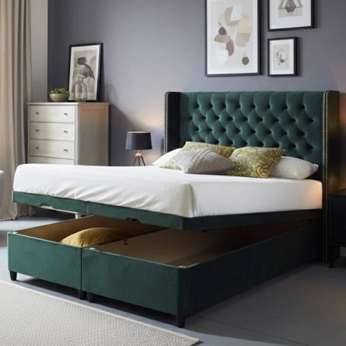 Divan winged bed plush - winged,