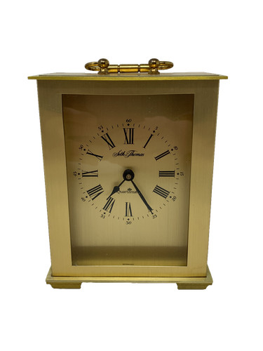 Clock seth thomas gold - clock,