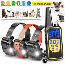 800m Remote Electric Dog Training Collar Rechargeable Waterproof Shock Anti-bark