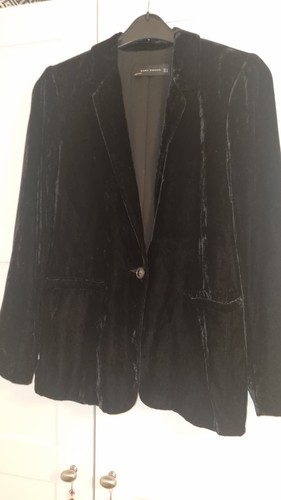Zara black velvet jacket