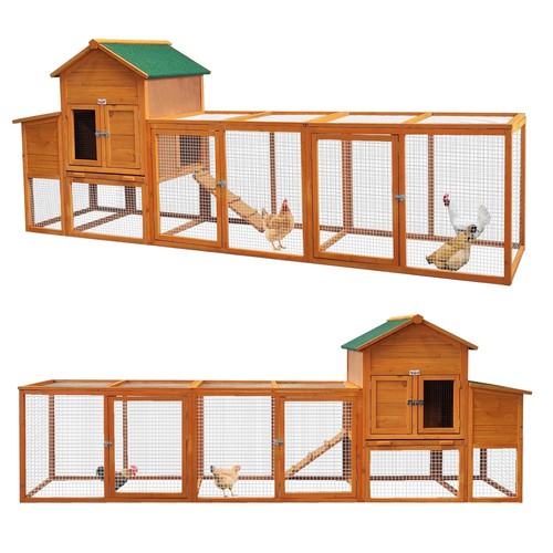 Large chicken coop with - with, run