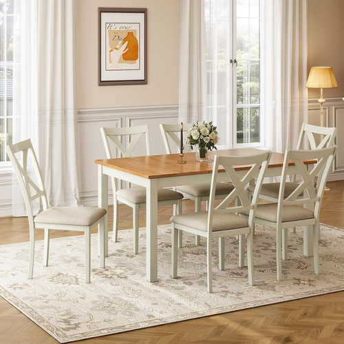 Piece farmhouse dining table - 7,