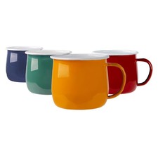 Coloured Enamel Belly Mugs
