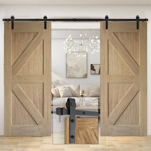 Spliced rod barn - door, track