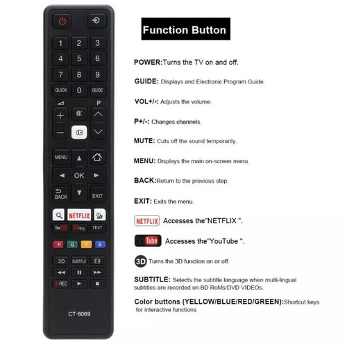 Remote control 8069 - control, ct-8069