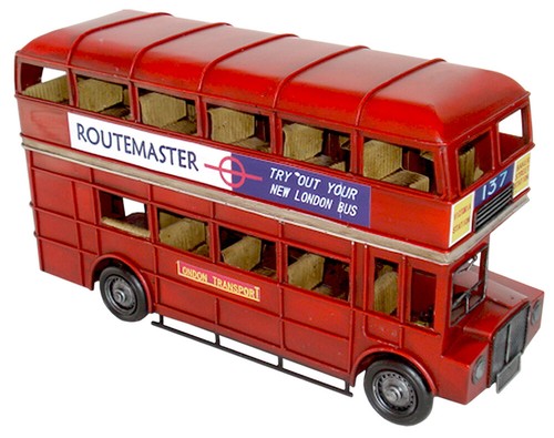 42cm large red london bus - red,
