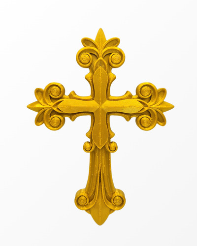 Ornate wall mounted cross - wall,