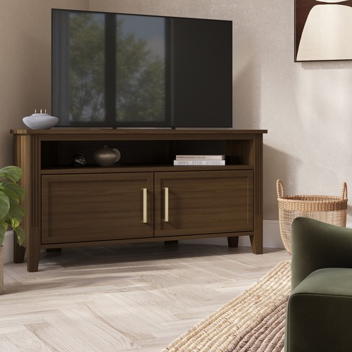 Corner walnut stand - walnut,