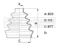 FIRST LINE Front Outer CV Boot