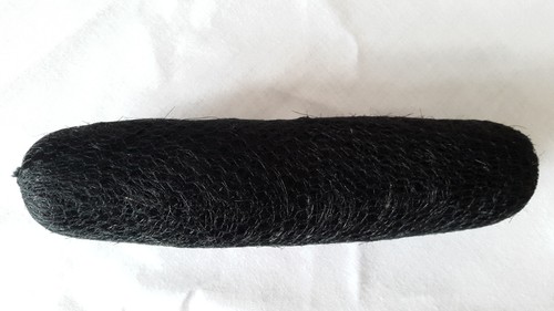 Black oblong synthetic hair - synthetic,