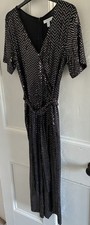 Blue Vanilla Sequin Sparkle Belted Jumpsuit With Wrap Front. Size 10. Worn Once.