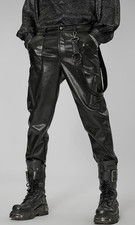Men's Black Leather Pant 100%