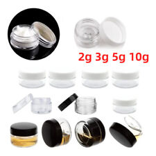 2g-10g Empty Clear Plastic Sample Travel Jar Container Round Cosmetic Makeup Pot