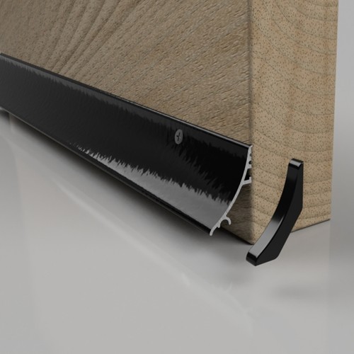 Black door rain deflector - black,
