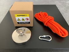 60-600kg PULL RECOVERY FISHING NEODYMIUM MAGNET TREASURE HUNTING KIT 10M ROPE
