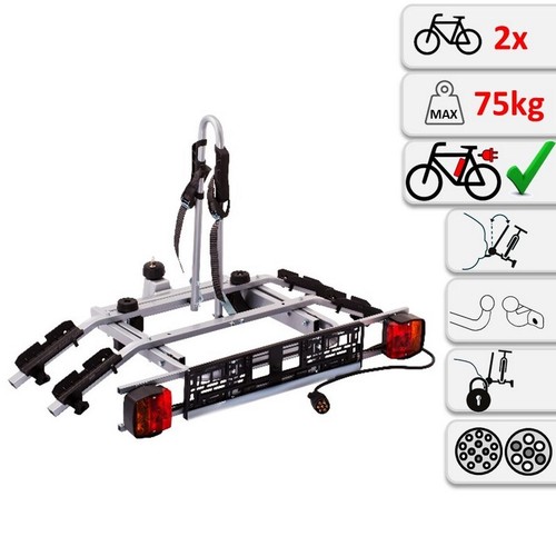 Towbar mounted tilting bike - mounted,