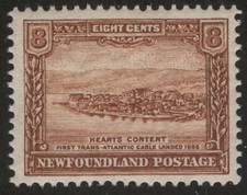 NEWFOUNDLAND 178 8c HEARTS CONTENT 1931 LABRADOR PUBLICITY CP13.8x14.0 MNH CV$60