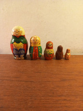 VINTAGE RUSSIAN DOLLS X5, FAMILY