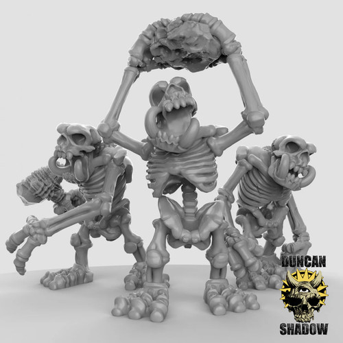 Skeleton stone troll resin - troll,
