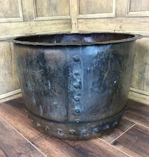 LARGE ANTIQUE RIVETED COPPER