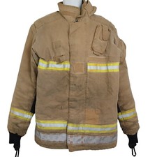 Fire Fighter Jacket Brown Service Fireman Rescue Coat Uniform Tunic Grade C