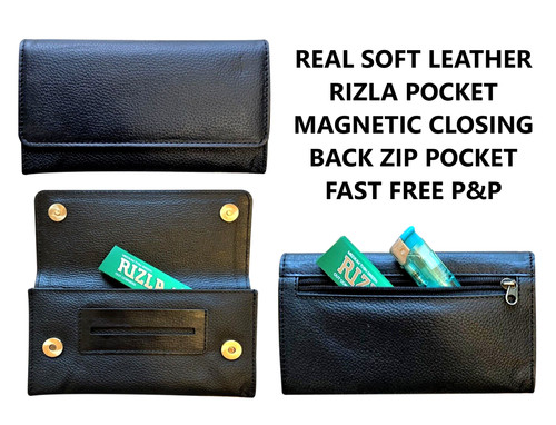 Soft black leather tobacco - soft,