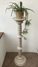 Vintage Tall Torchiere Carved
