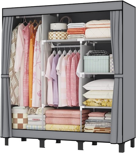 Wardrobe fabric cabinet with - , 2