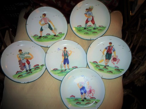 Set vintage handpainted - 6, wall