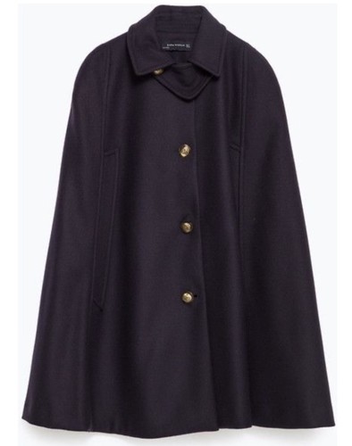 Zara blue black wool - wool, blend