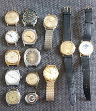 Job Lot of Vintage Mechanical Mans Wristwatches (Spares or Repair)