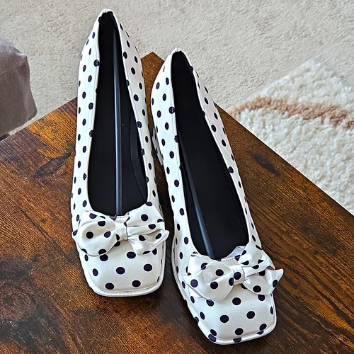 Women white black polka - women’s, white/black