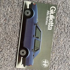 The Alfa Romeo Giulietta Car Information Short Brochure 