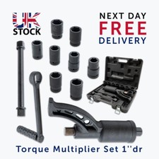 1" Dr Torque Multiplier Set 3200Nm 1:56 Ratio 7 Sockets 24-38mm Truck Wheel Nut