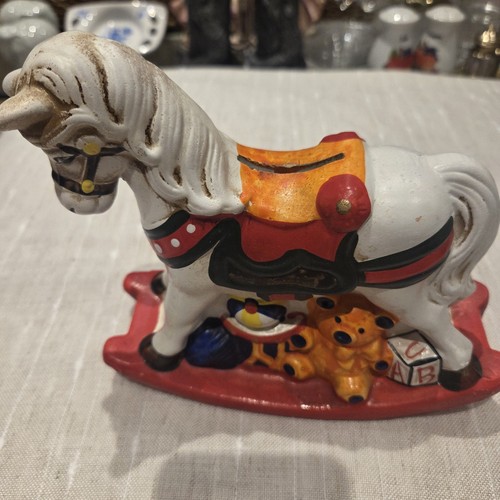 Vintage ceramic rocking - ceramic, horse