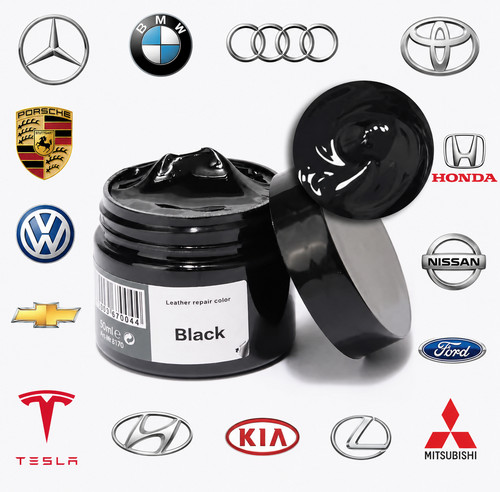 Leather vinyl black paint - leather,