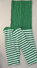 Green and White Stripey Tights