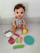 Hasbro Baby Alive Snackin Sara Bilingual Talking Doll English Spanish Dolly