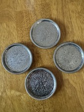 Vintage Seba Silver Plated Sweet Dish Coaster Floral Pattern Small Plate