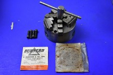 Good Used Burnerd No. 1580-01005 4" 3 Jaw Lathe Chuck with Reverse Jaws, Key