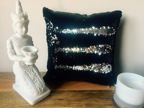 Mermaid sequin cushion - mermaid,