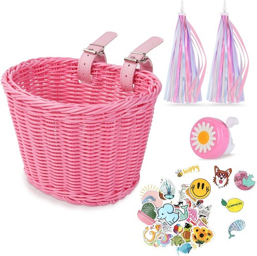 Kids bike basket - basket, handwoven